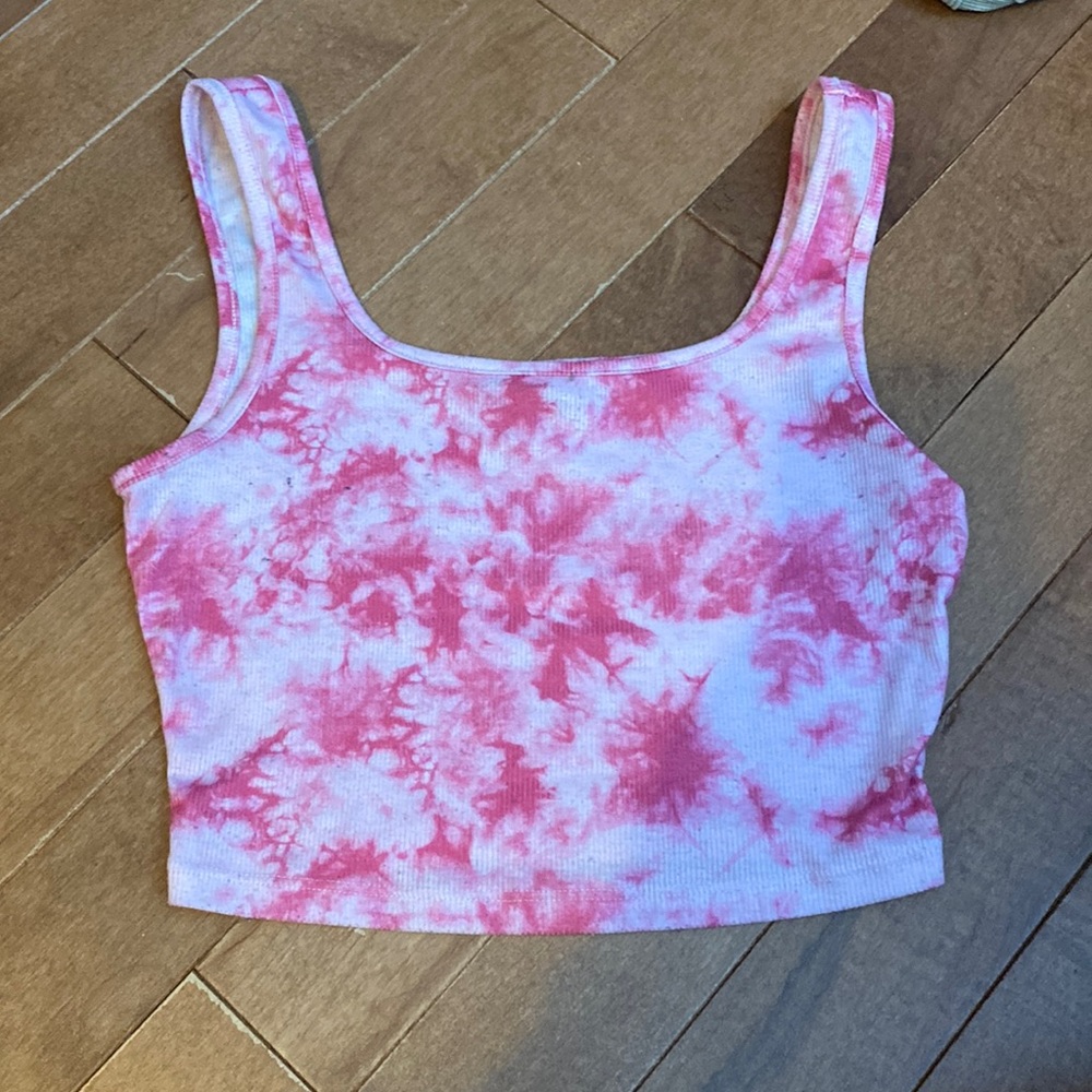 pink tie dye tank